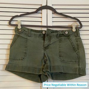 Aeropostale Green Twill Shorts